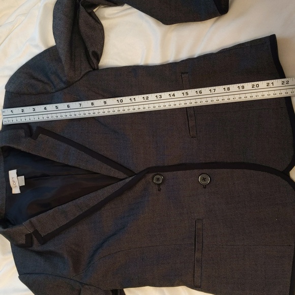 Loft Women's Black and Gray Blazer Jacket Size 2 - Picture 6 of 7